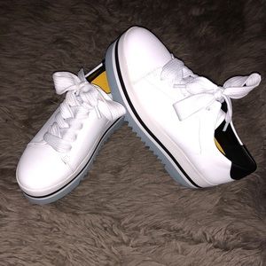 ZARA White striped platform sneakers SS18